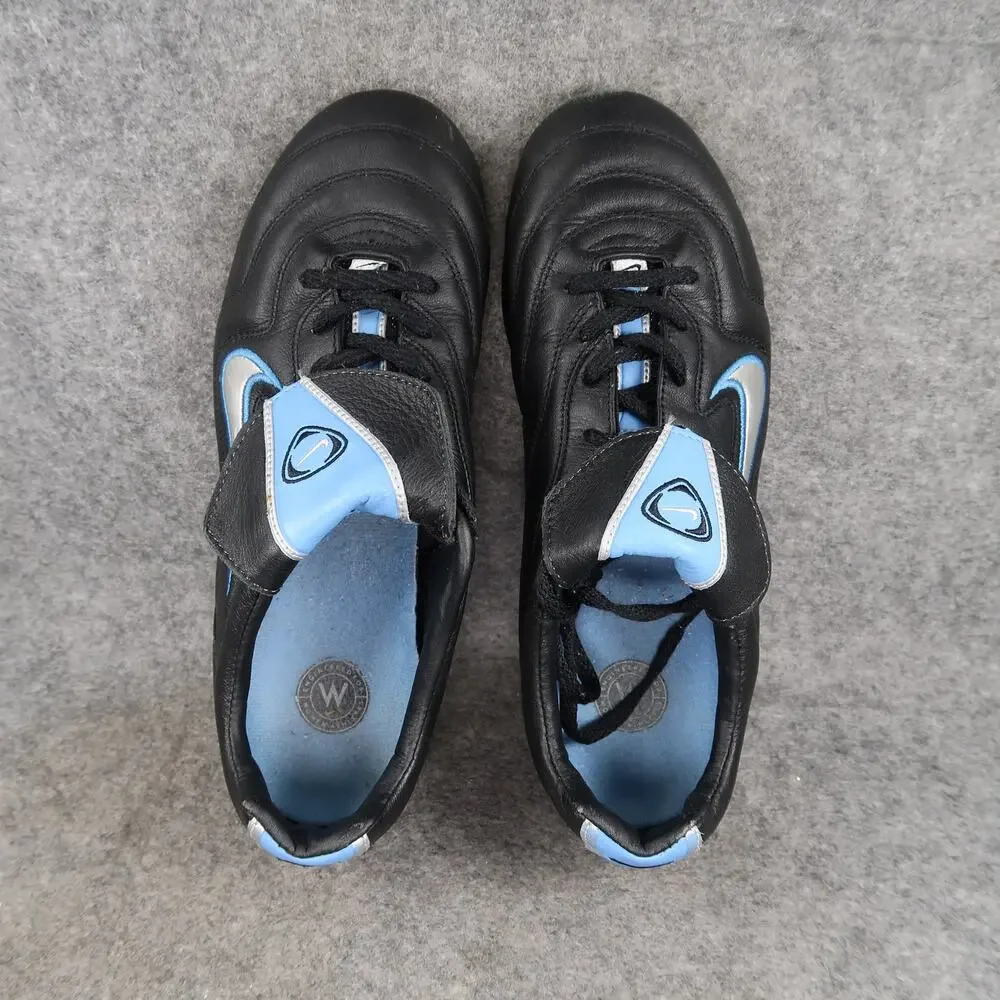 Nike Shoes Womens 9 Soccer Cleats Volant FG-E Black Leather Lace Up Low Athletic